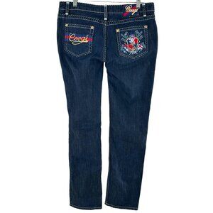 Coogi Embroidered Crest Dark Wash Straight Leg Jeans Size 11/12